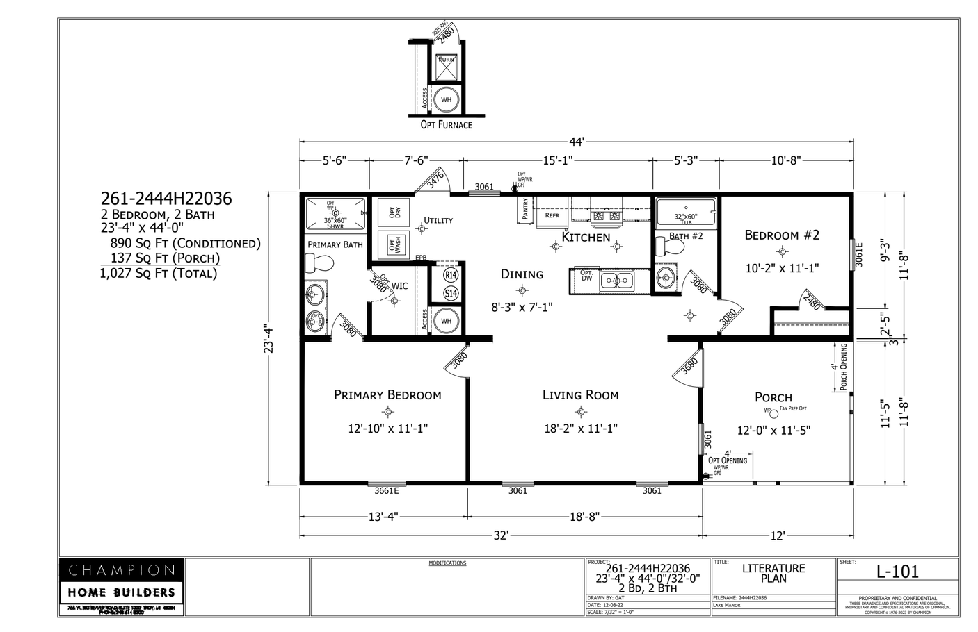 Lake Manor LM2444H22036